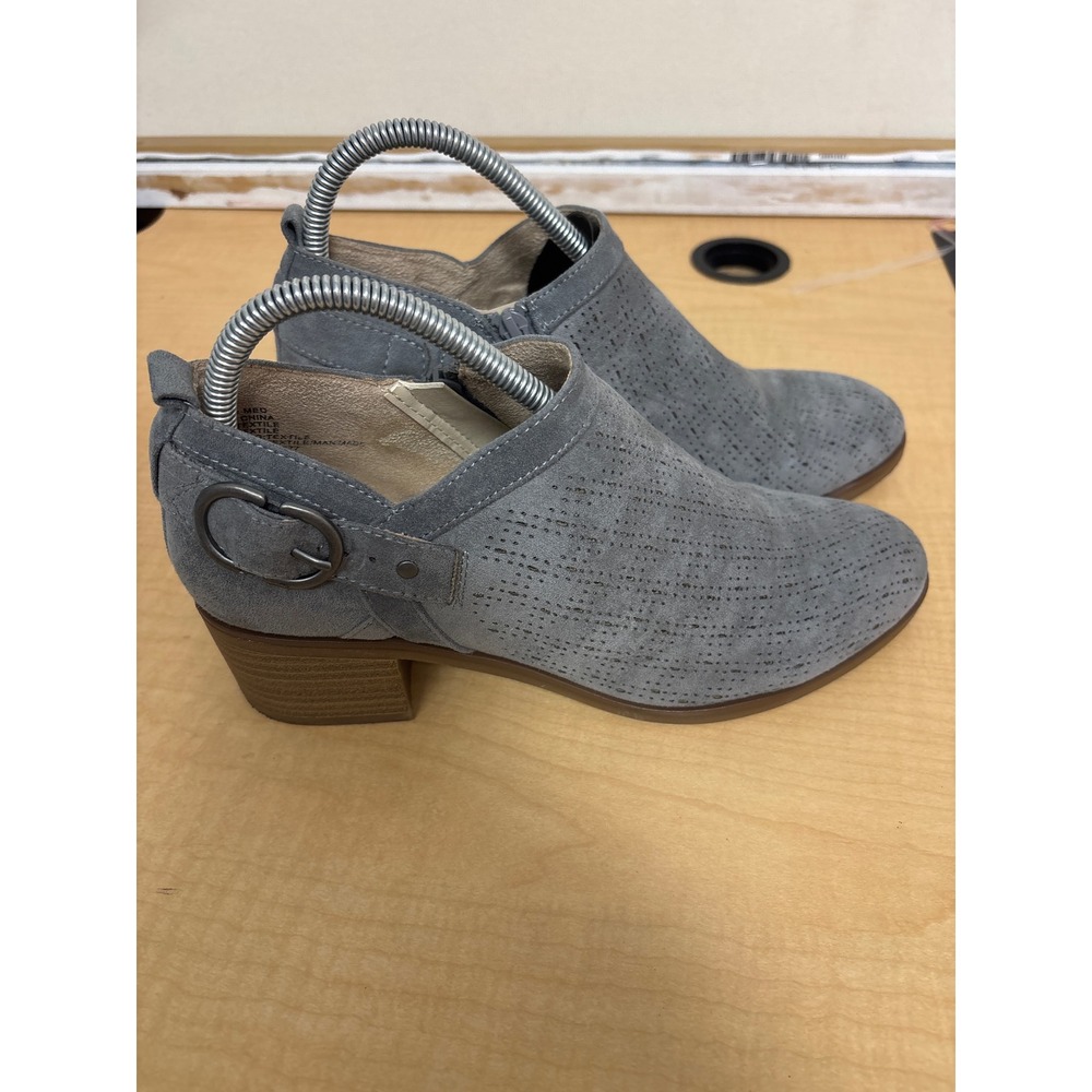 Sonoma Goods For Life Womens Blue Perforated Buckle Ankle Booties Size 8.5 M